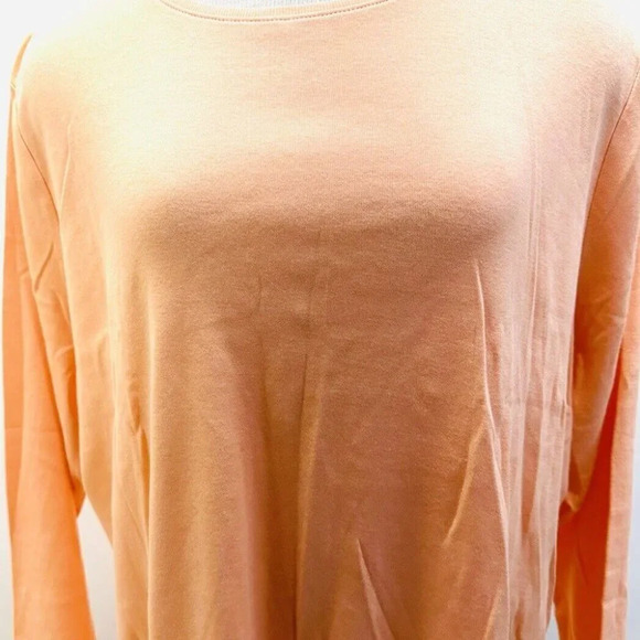 NWT CROFT & BARROW Women Long Sleeve Pullover Cotton The Classic Tee Shirt Sz 2X - Picture 4 of 12